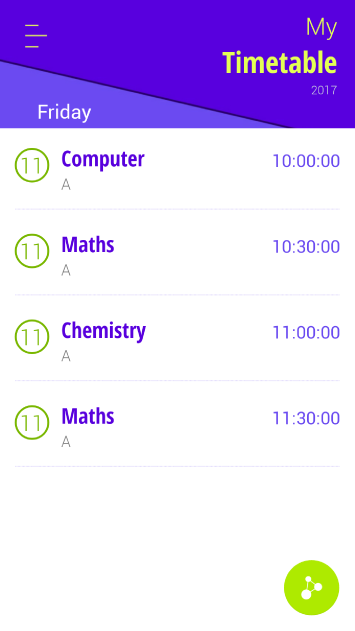 Academik Teacher's Timetable